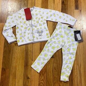 Catimini Size 2 White Cardigan Legging Set